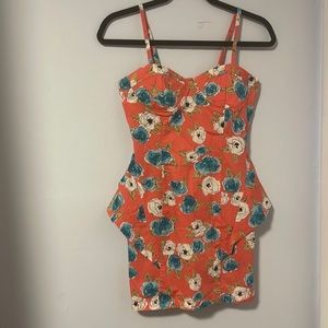 Floral Sundress with Peplum